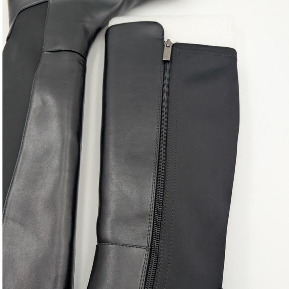Anne Klein Stamford Knee High Boots Women's Almond Toe Black Size US7.5M EU38 - Picture 12 of 13